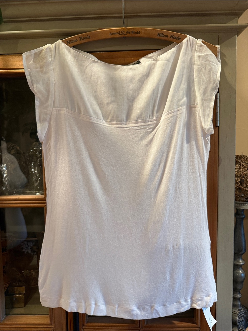 Luciano Barbera White Cap-Sleeve Top